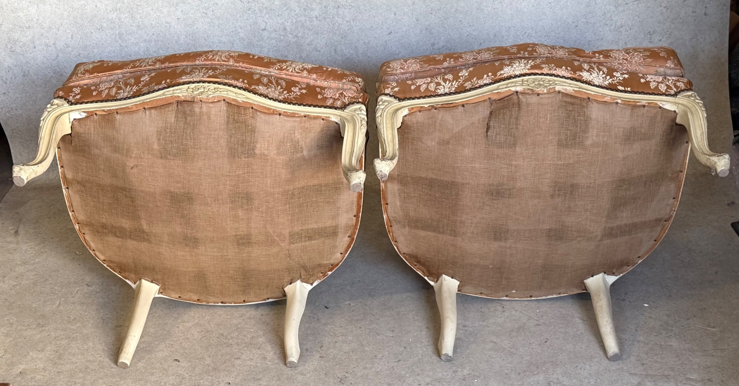 A Pair of French Bergere Armchairs A Pair of French Bergere Armchairs